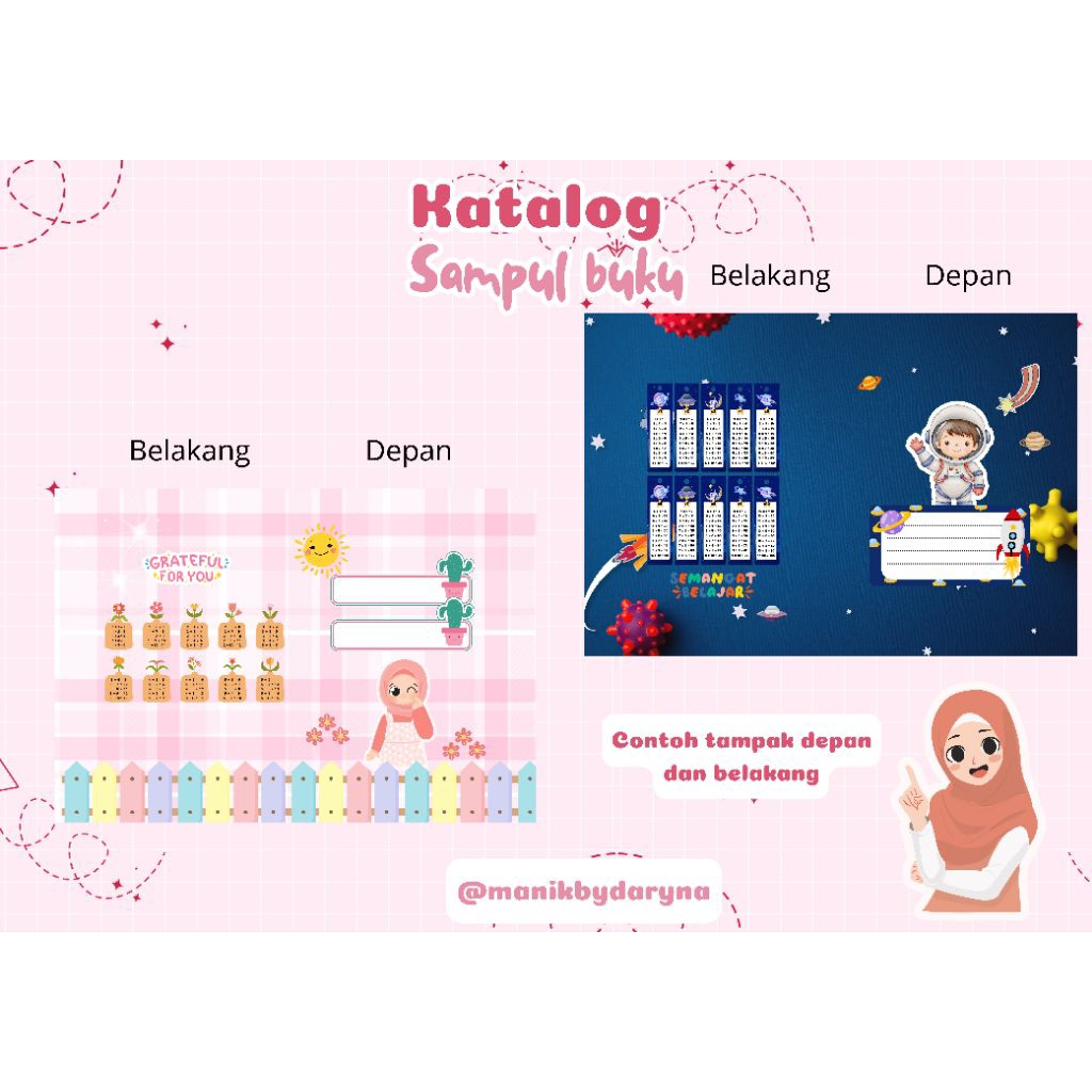 

SAMPUL BUKU CUSTOM || FREE NAMA || SAMPUL LUCU