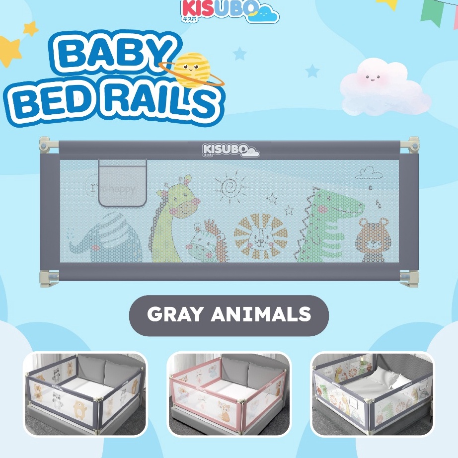 Pagar Pengaman Kisubo Animals Baby Bed Rails Safe Pagar Pengaman Kasur Bayi