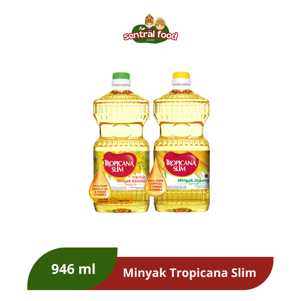 

Tropicana Slim Minyak Jagung 946 ml terbuat dari 100% minyak jagung pilihan - Tropicana Slim Minyak Kanola Botol 946 ml Tinggi Vitamin E