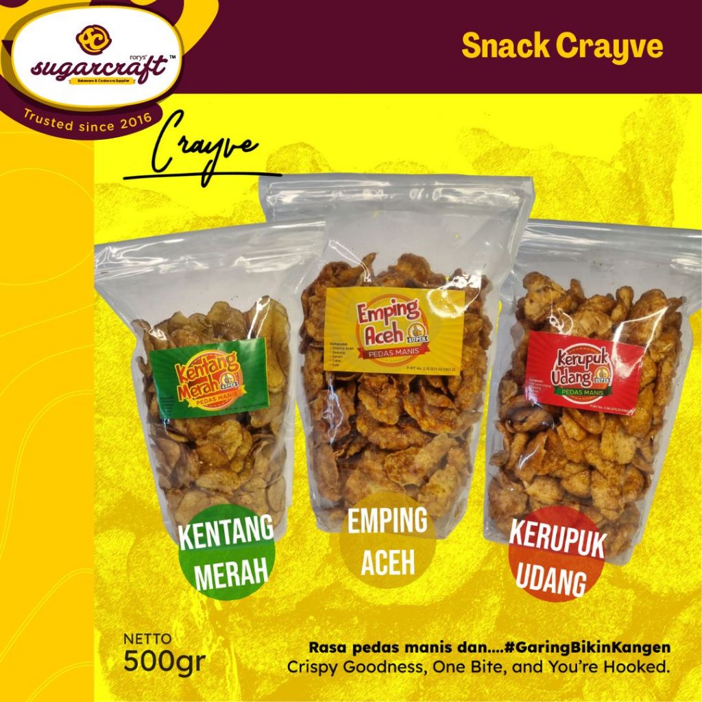 

Keripik emping kerupuk udang keripik kentang Crayve Snack Oleh-oleh kripik cemilan khas Medan | Tipis Renyah Garing tidak Keras