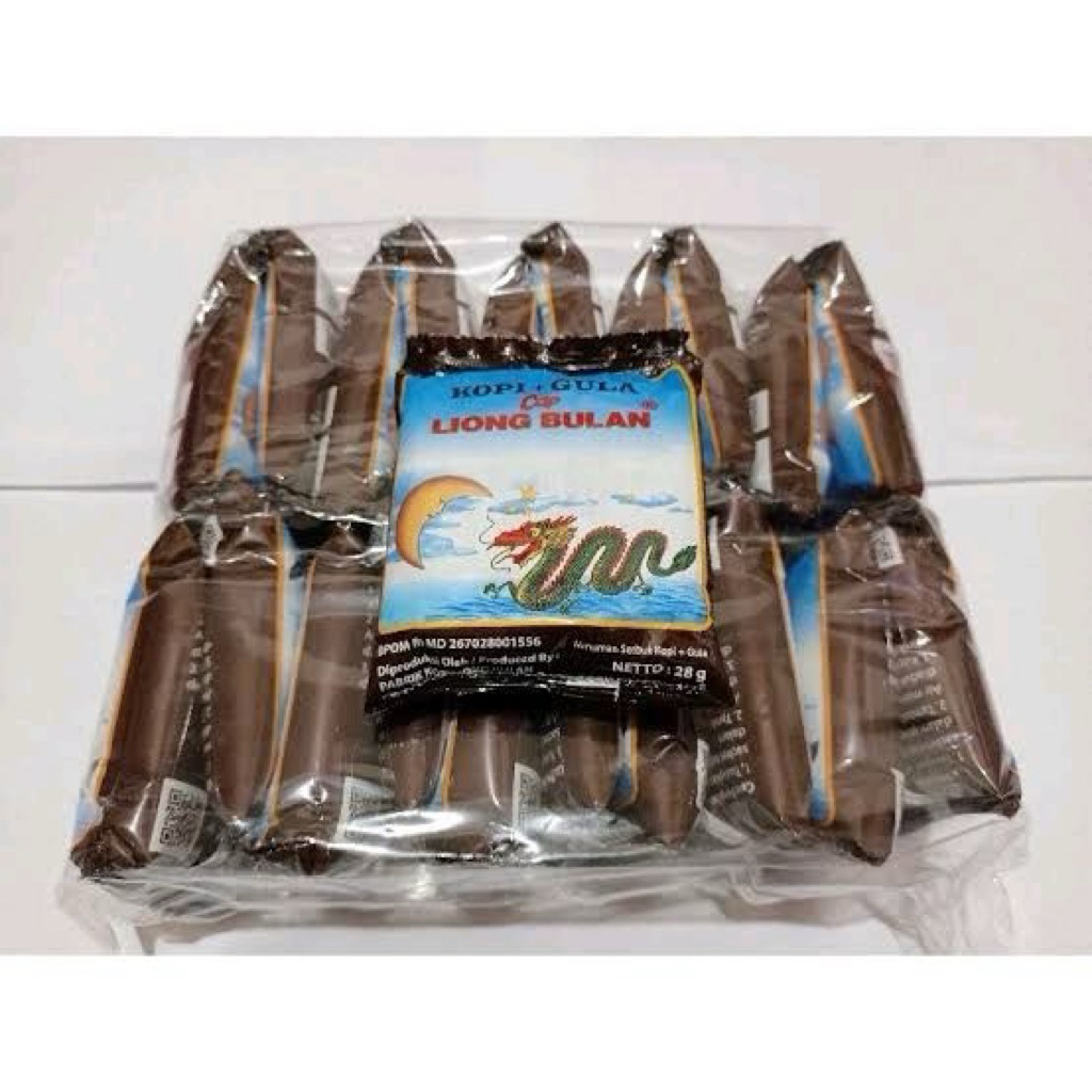

1 pack Kopi liong bulan khas bogor asli 1 pack ( isi 20pcs ) Coffee Gula Robusta