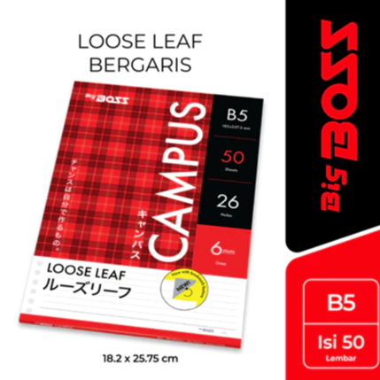 

[Stationery Spectrum] BigBoss Loose Leaf 50 B5 Bergaris - BBO LL 50 B5