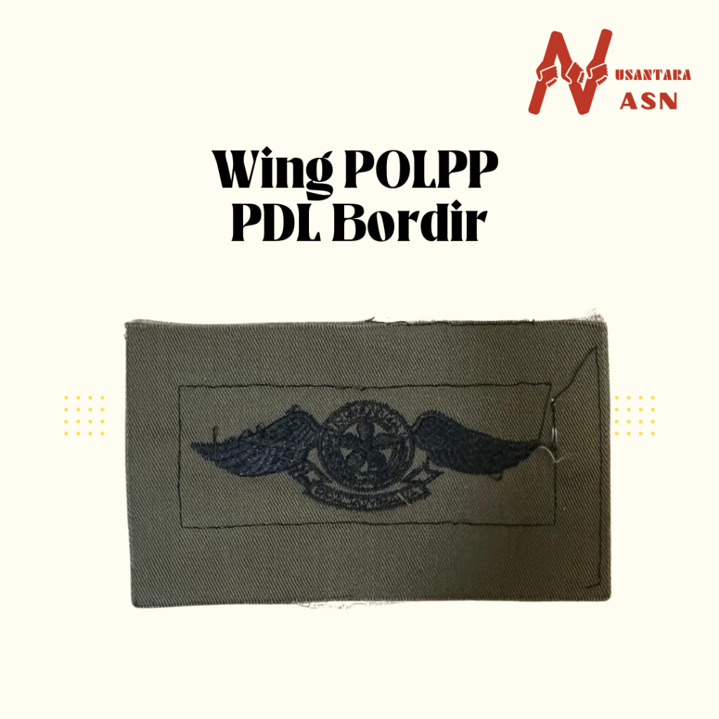 Atribut Wing POLPP PDL Pakaian Dinas Lapangan Bordir