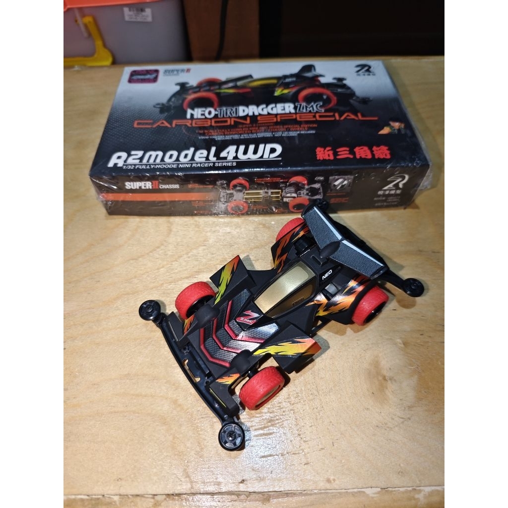 Mini4wd Neo Tridagger ZMC Carbon Special merek Ruize kw Tamiya