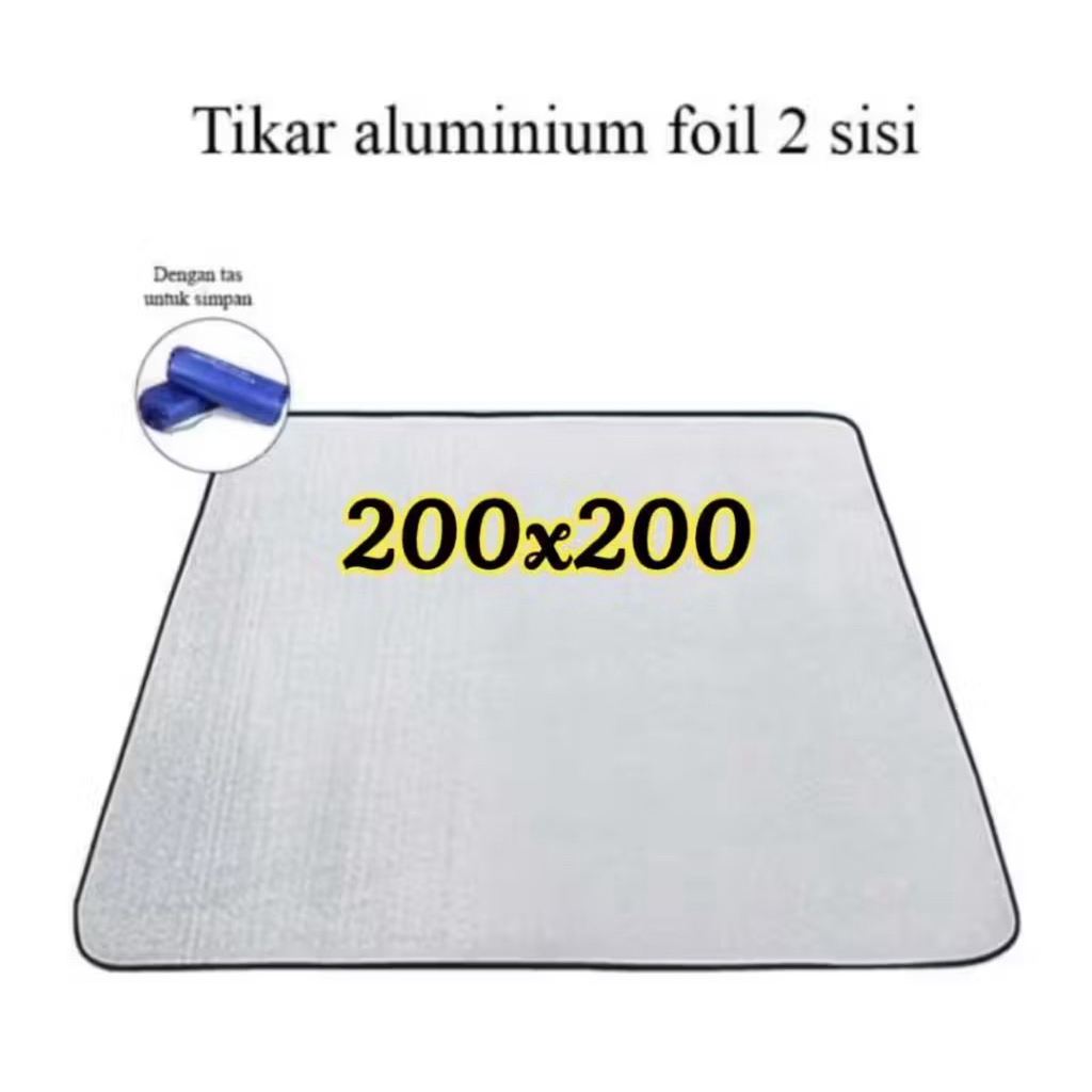 MATRAS ALUMUNIUM FOIL 2X1 METER - MATRAS CAMPING - MATRAS FOIL - MATRAS ALUMUNIUM FOIL ULTRALIGHT