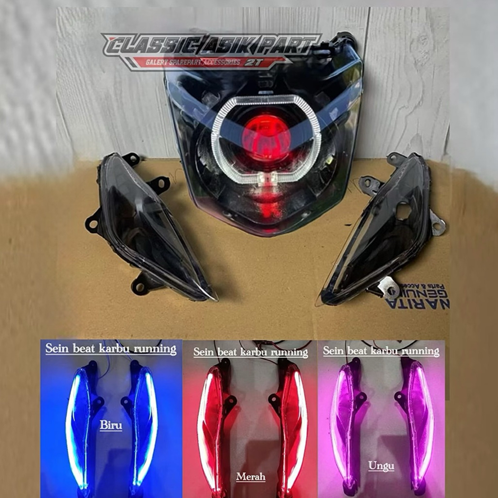 Sepaket Lampu biled beat karbu beat lama komplit lampu sein sein alis running