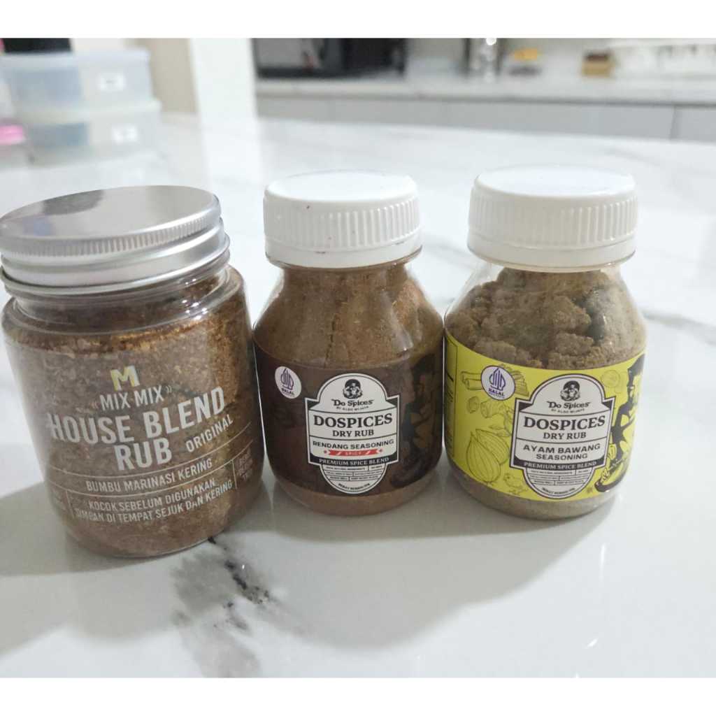 

Bumbu Marinasi Mixmix House Blend Rub Original | Do Spices Healthy Rempah Rendah Kalori Ayam Bawang Rendang Seasoning Mix Non Msg Daging Ayam Sapi Ikan Masak Grill Bakar Masakan Diet Protein Kurus Dada Paha Rp20.000