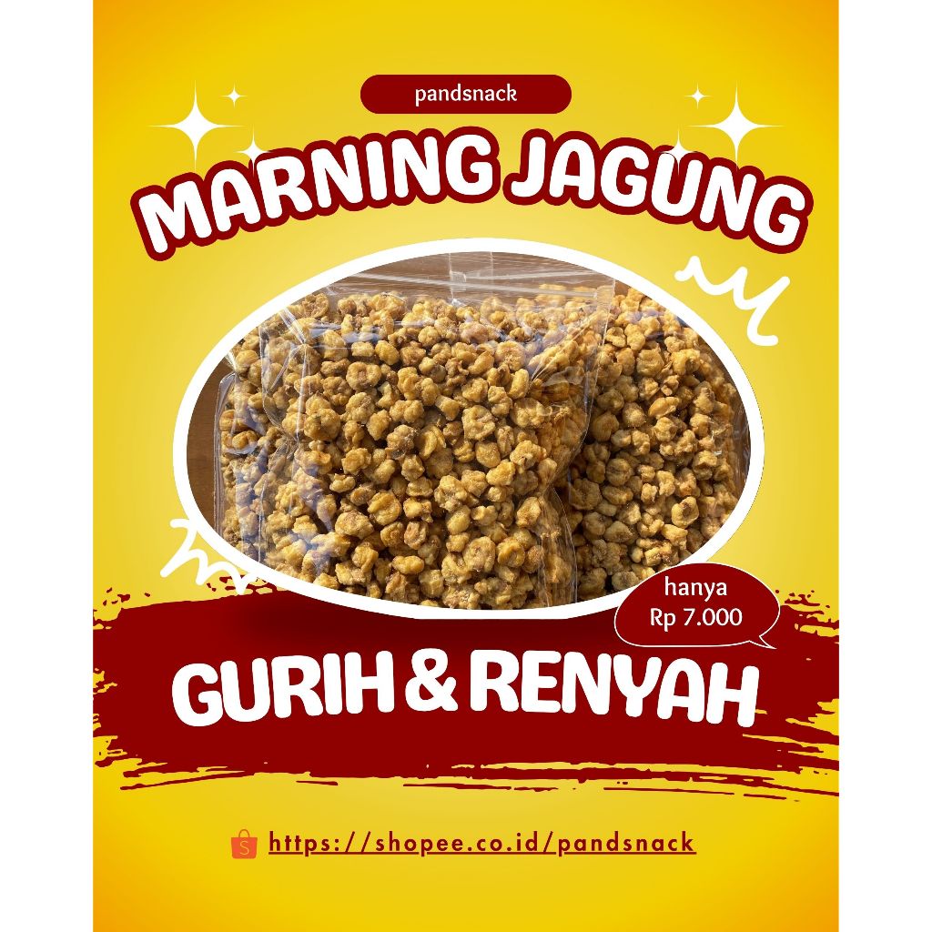 

Marning Jagung original Renyah Gurih Asin 150gr