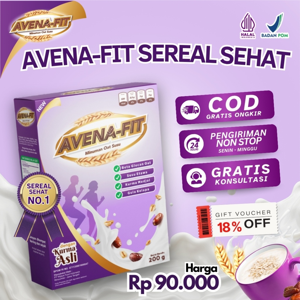 

Avenafit Sereal Susu Oat Sembuhkan Kolesterol Secara Alami 100% Original BPOM