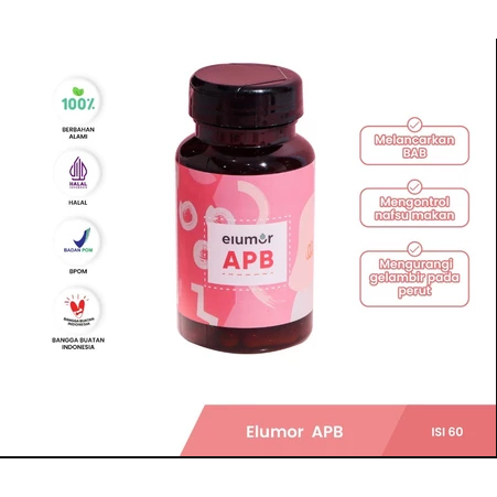 Elumor APB Isi 60pcs Per 1 Botol | Suplemen Diet Anti Perut Buncit