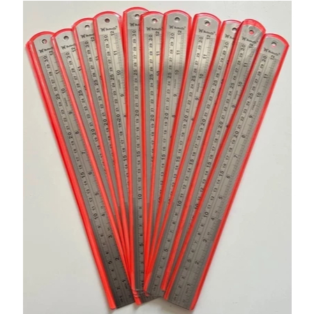 

Termurah Penggaris Besi 30cm Butterfly / Safari Brand Stainless Stell Kuat Awet/penggaris sekolah murah