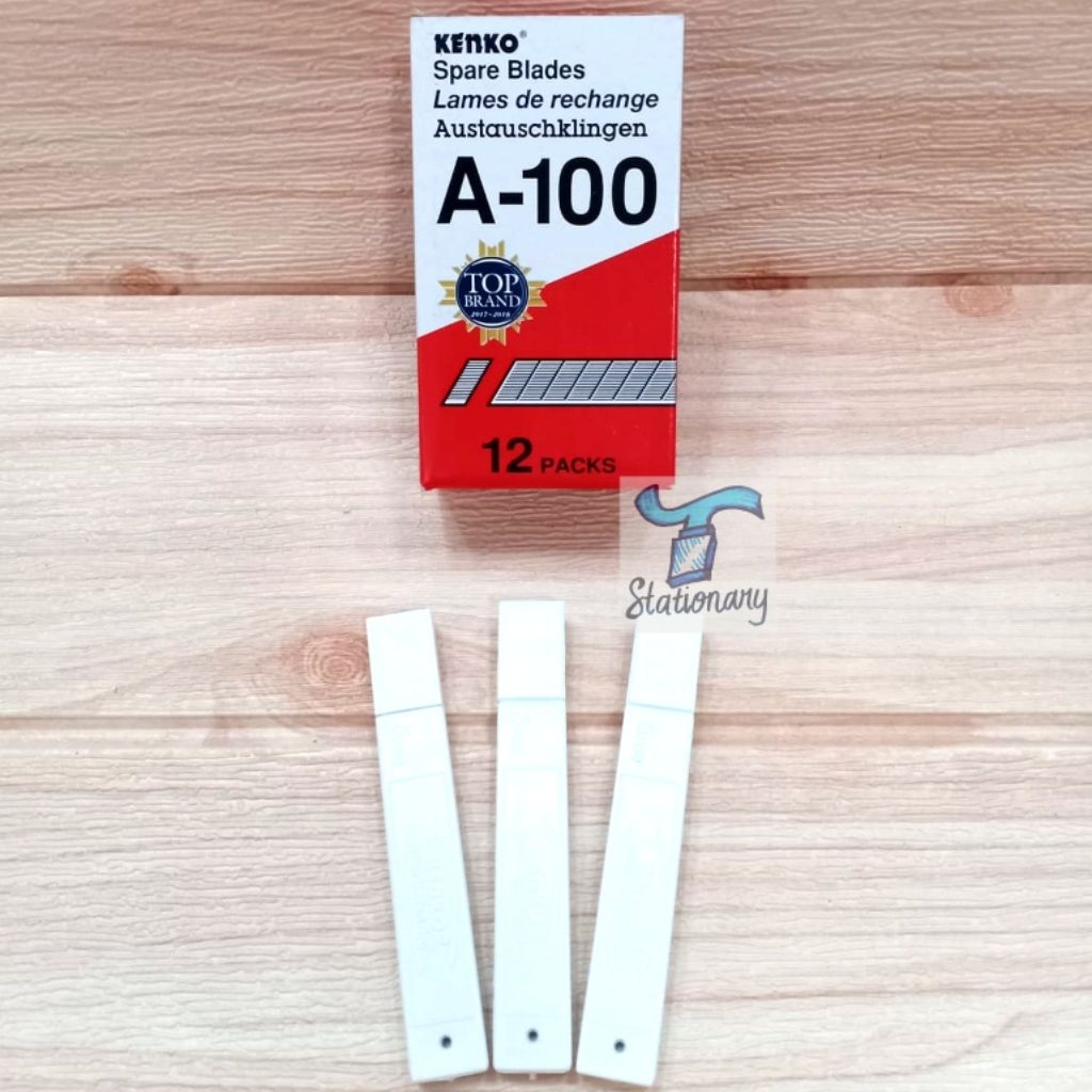 

Isi Cutter / Spare Blade KENKO A100 (Harga Tertera Per 2 pak Kecil, Isi 5 Mata Pisau).