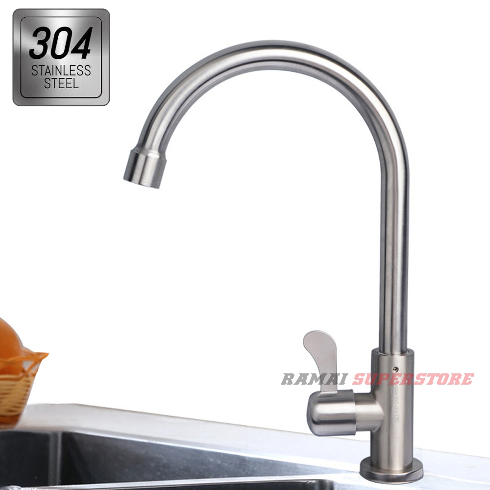 Keran Dapur Kran Angsa Cuci Piring Sink Stainless sus 304
