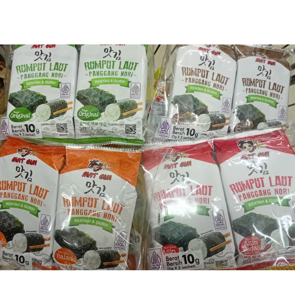 

Mat Gim Rumput Laut Panggang Nori 5gr x2s