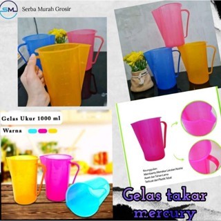 Gelas Ukur/Gelas Takar Plastik/Gelas Takar Dapur/Gelas Takar/Gelas Ukur Warna/Gelas Ukur Mercury 100