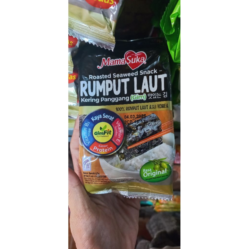 

Rumput Laut kering Panggang, Rasa Original MamaSuka