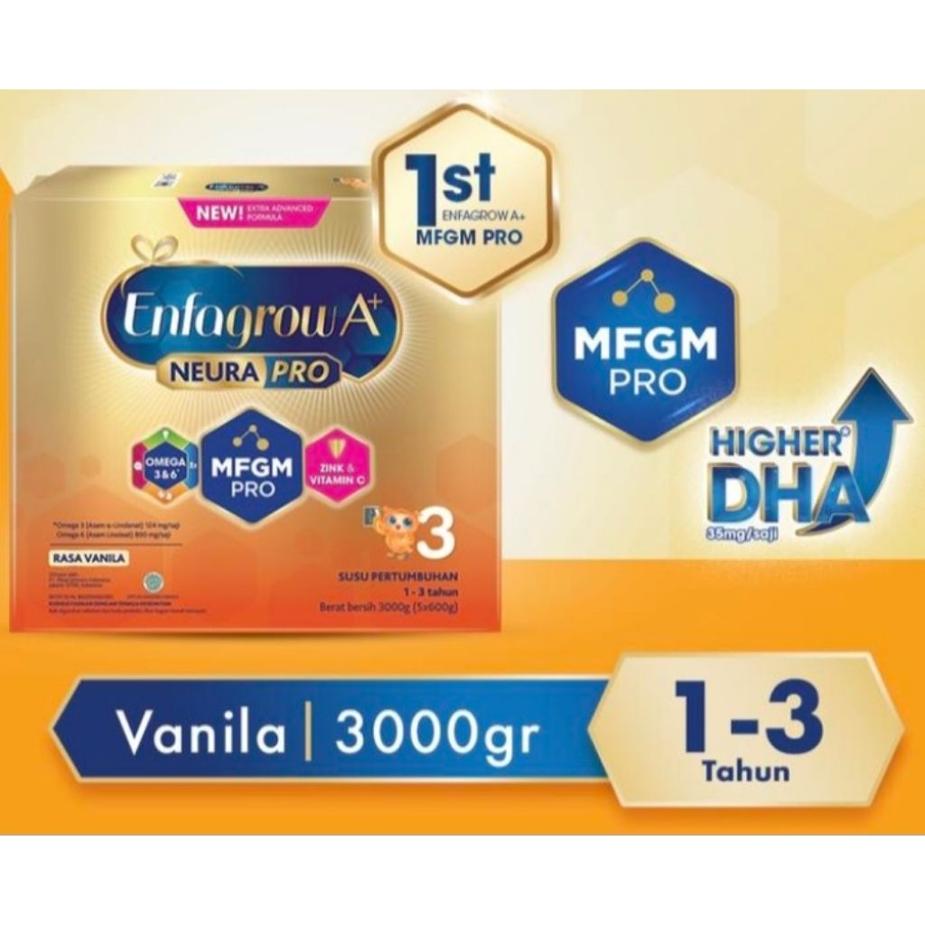 

Enfagrow A+ 3 Neura Pro Vanila 3000gr (5x600gr)