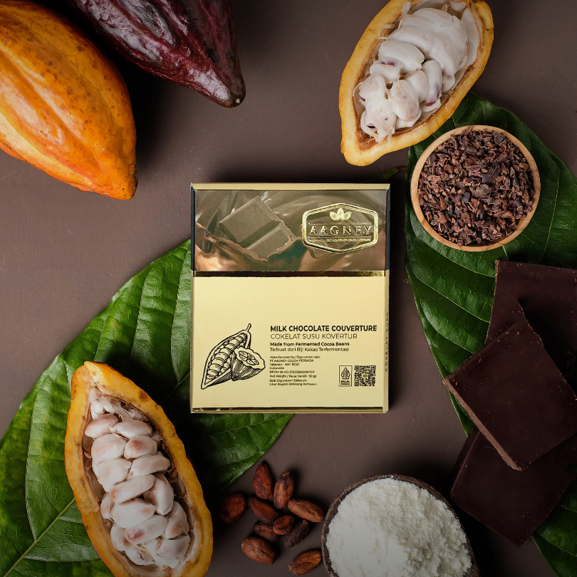 

Aagney Milk Chocolate Couverture 50gr | Cokelat Bali - Aagney Chocolate