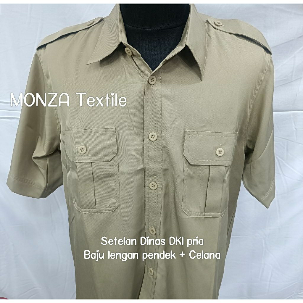 Baju Seragam Dinas Pemda DKI Jakarta/Bahan Katun Polyester