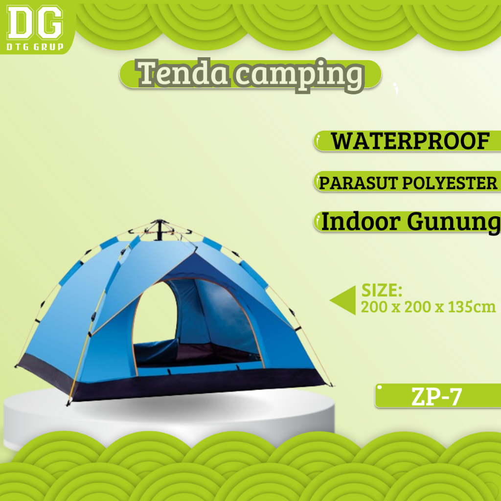 Tenda Camping Biru Tenda camping lipat tenda camping Tenda Otomatis Outdoor & Indoor Gunung