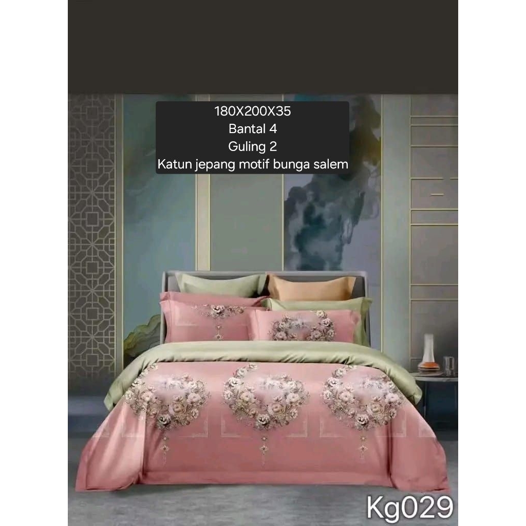 SPREI KATUN JEPANG PREMIUM ASLI UKURAN 180x200x35