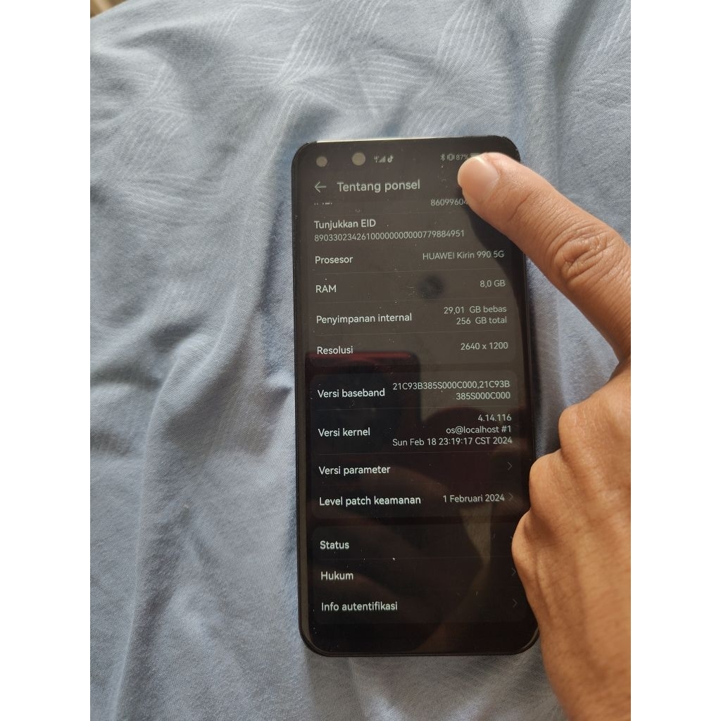 #semuaHuawei p 40 pro Minus LCD kawe fingerprint of dan backdoor retak Ram 8/256Jual