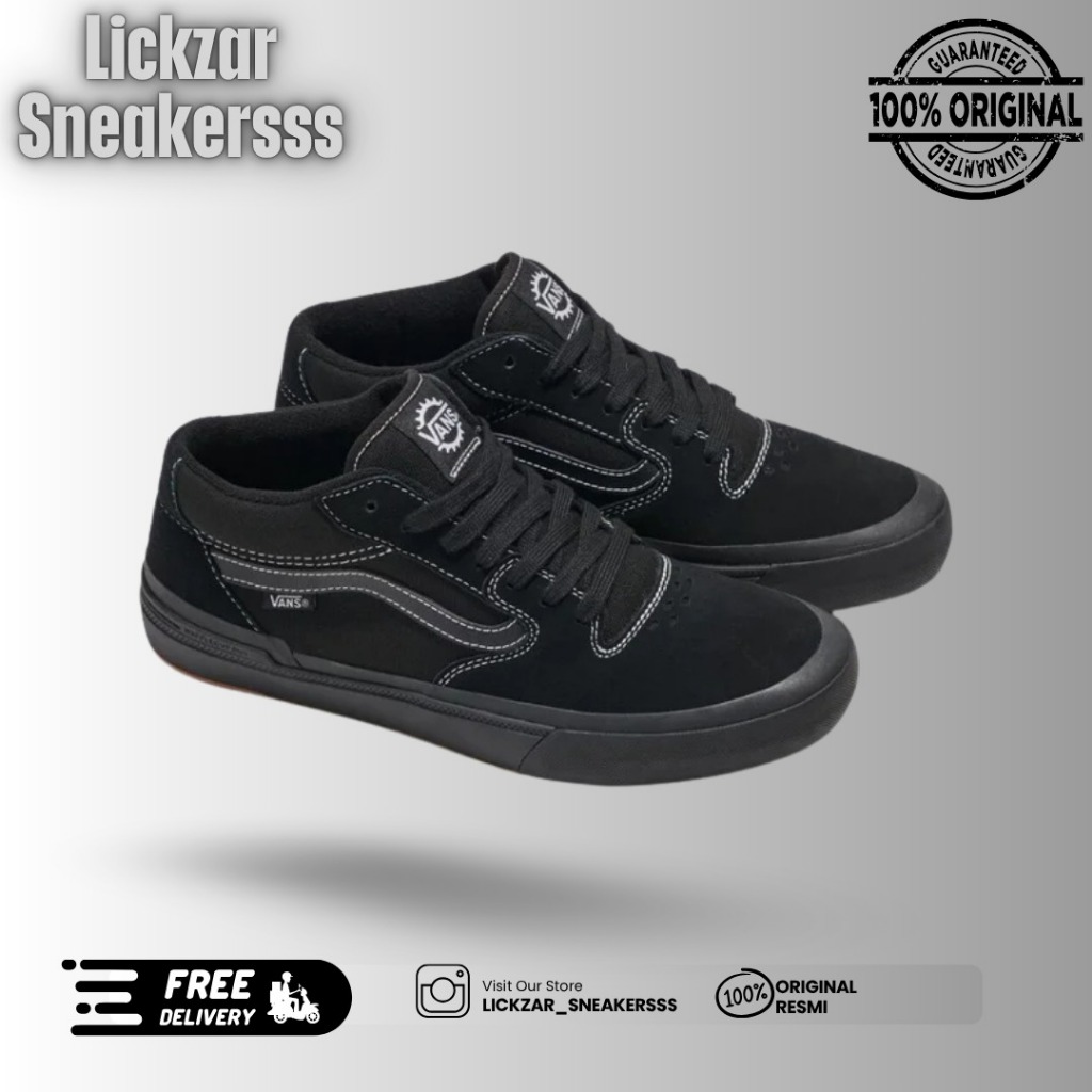 VansBMX Style 114 Shoe Black / Full Black Original Resmi