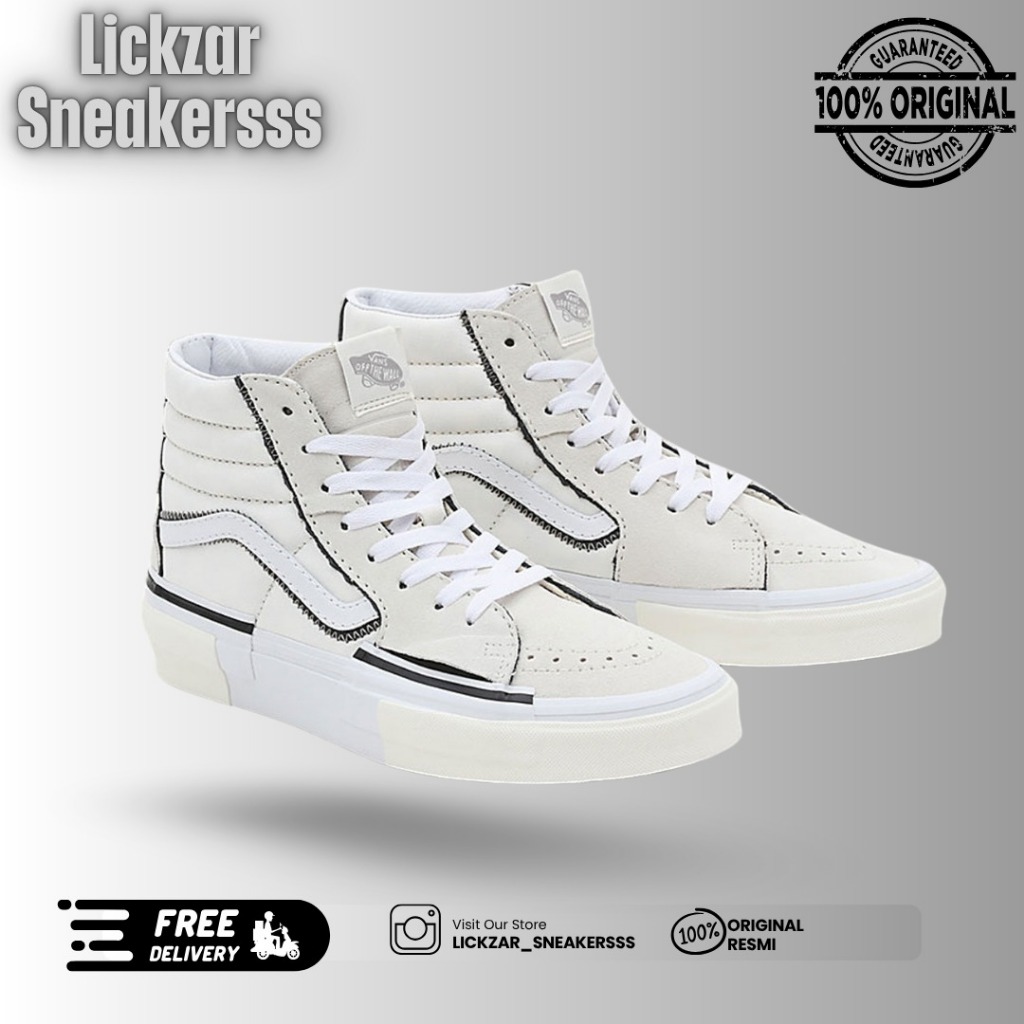 Vans SK8-HI ReCOnstruct MarshMallow White Original Resmi
