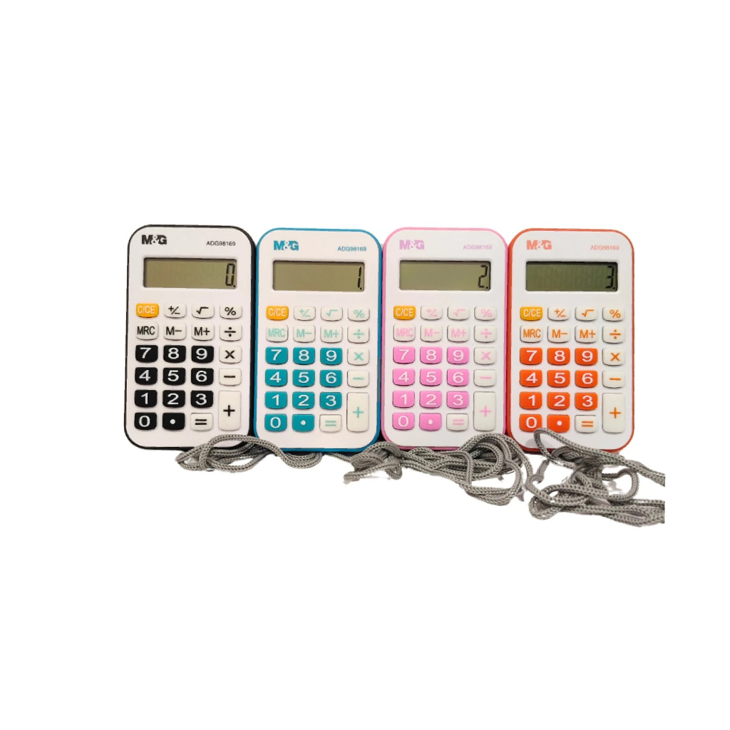 

Calculator Electronic M&G Kalkulator Mini 8 Digits 4 Warna #ADG98169 Kalkulator Portable SHABG