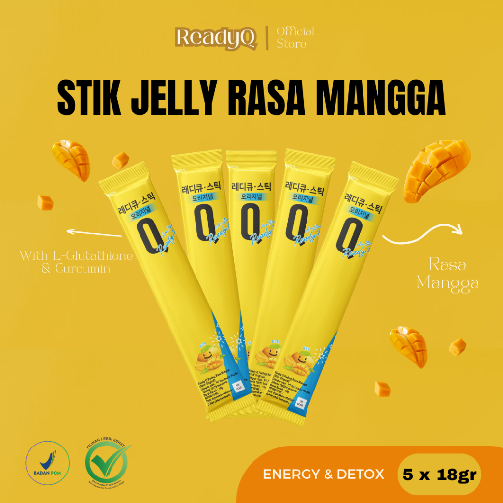 

[READY] ReadyQ Stick Jelly/Anti Hangover/Anti Mabuk/Anti mual/Mango/Jelly Rasa Mangga/18gr/5EA