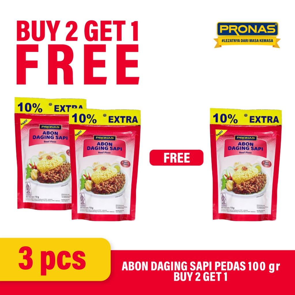 

PRONAS Abon Chili 100 gr Buy 2 Get 1