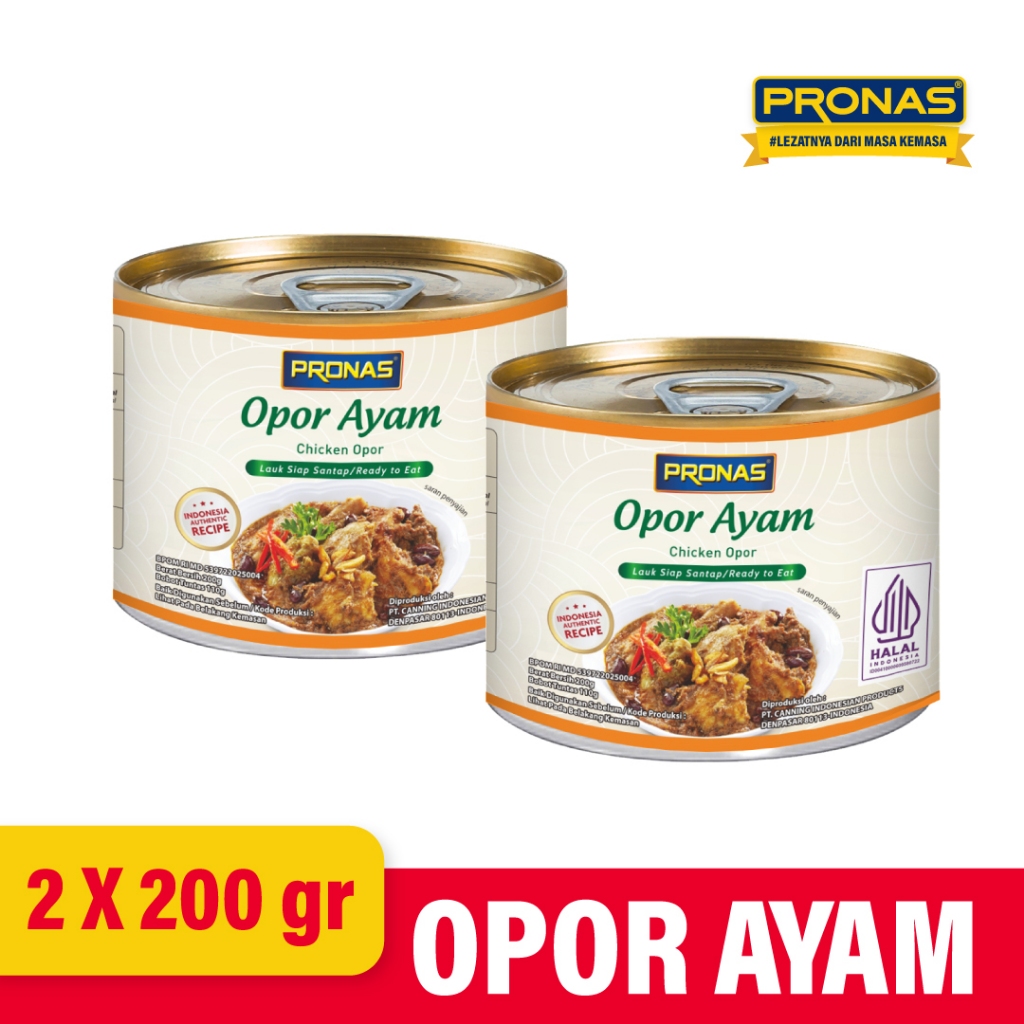 

PRONAS Opor Ayam 200 g dengan Kemasan EOE Bundling 2 pcs