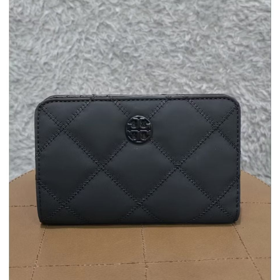 (100% ORI) TB WILLA MATTE MEDIUM WALLET BLACK