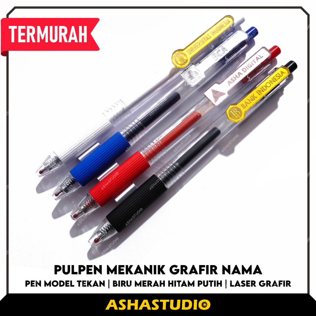 

Pulpen Mekanik Custom Label | Bolpoin Label Akrilik | Pena costum Nama | Asha Studio