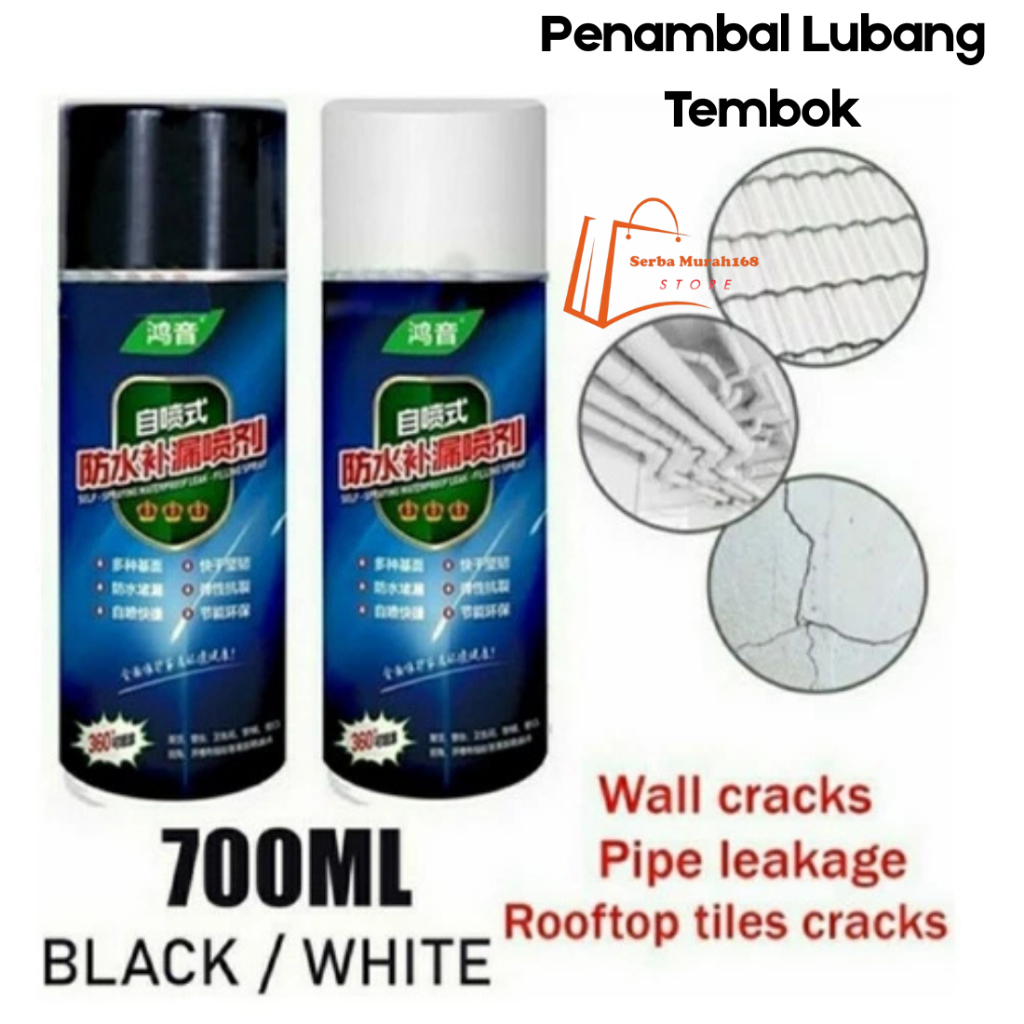 

SB168 Spray Atap Lubang Anti Bocor WaterProof Penambal Lubang Tembok Roof Glue Exterior Wall Spray