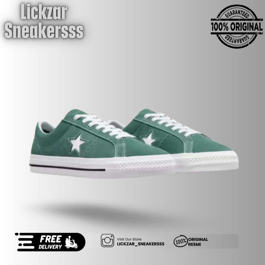 CONVERSE ONE STAR PRO SUEDE ADMIRAL ELM GREEN ORIGINAL PT MAP