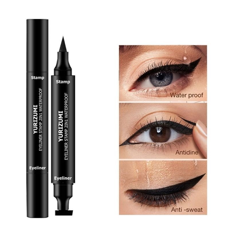 MEDAN COD - Eyeliner Stamp 2 In 1 Murah / Eyeliner Stamp 2 In 1 Waterproof Liquid Eyeliner Waterproo
