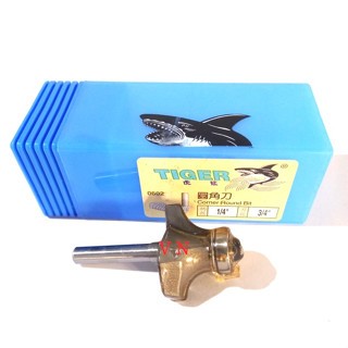 Mata Router Round Over Bit 10 mm ( 1/4×3/4×R 9.5 mm )/ Profil Router Bit Tiger