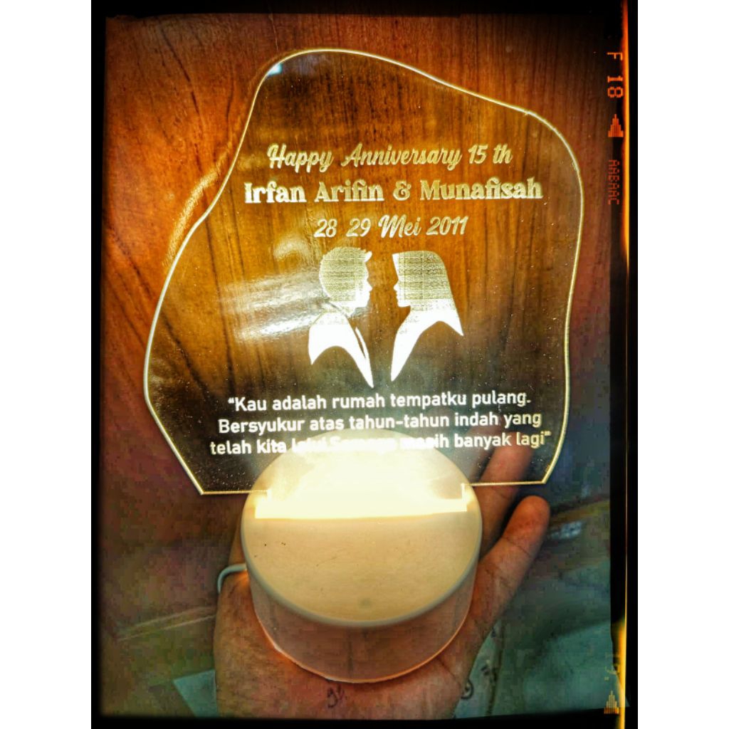 LAMPU TIDUR GRAFIR CUSTOM Lampu Hias Akrilik