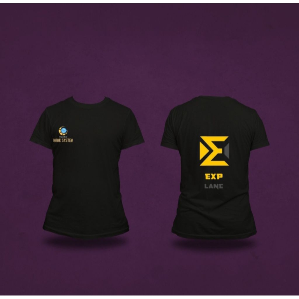 Kaos lengan pendek Mobile Legend MLBB Role Exp Lane Dark System