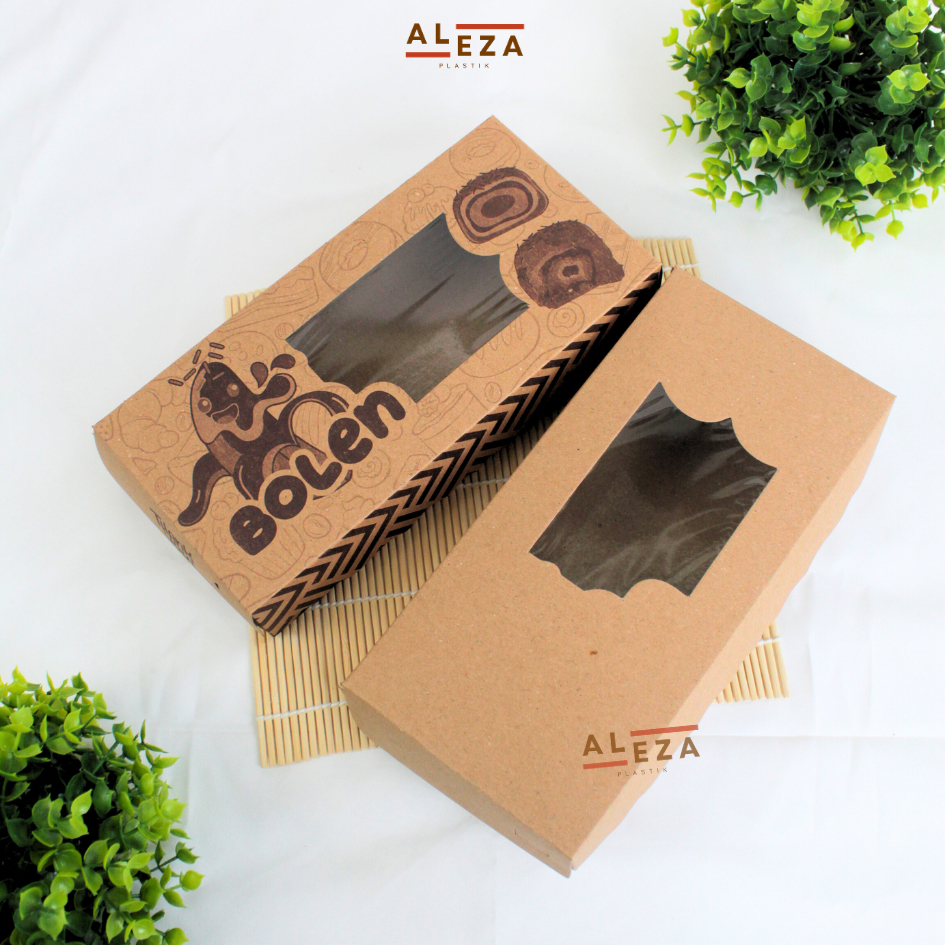 

iDk90 Box Bolen Dus Bolen Laminasi Kemasan Bolen Ukuran 23x11x5 isi 25pcs