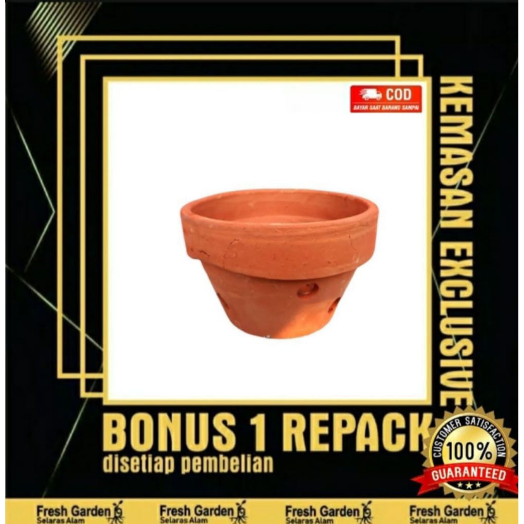 Pot tanaman Anggrek Tanah liat GERABAH TERACOTTA
