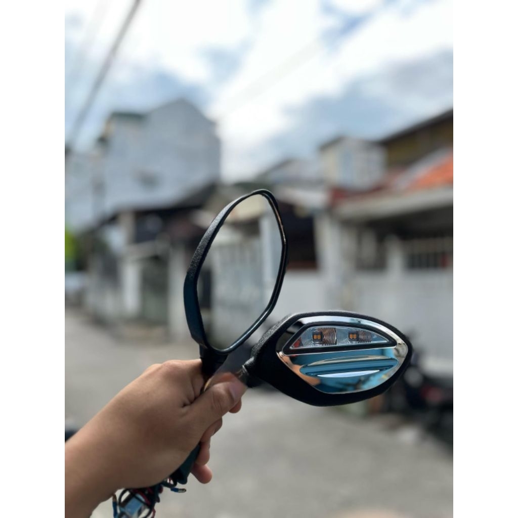 Termurah ORI AHM - Spion Lampu Menyala Spion LED Honda Beat dan Genio