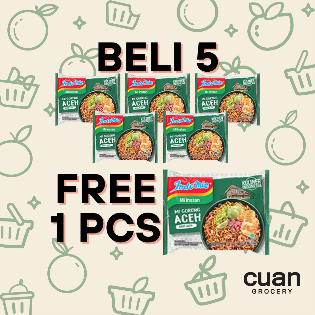 

PROMO!! Indomie Goreng Aceh (Beli 5, Free 1Pcs)