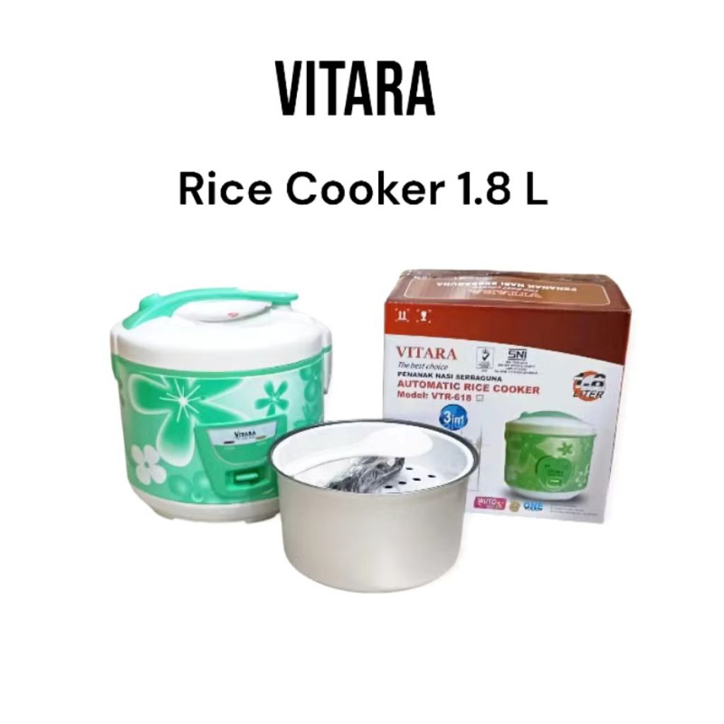 Magic Com/ Rice Cooker/ Penanak Nasi 3in1 VITARA VTR-618 1.8 Liter