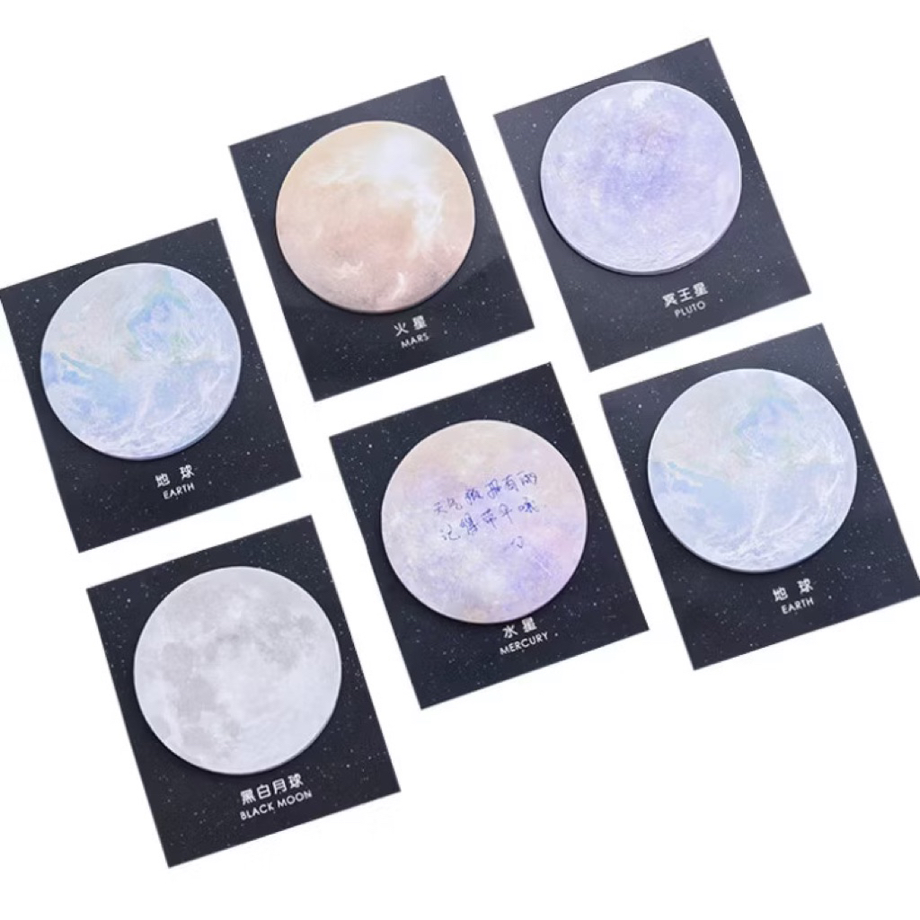 

Sticky note planet tema galaksi galaxy luar angkasa bulat catatan tempel tempelan keras paper notes memo memopad notepad alat tulis sekolah school kantor office stationery stationary stick stiker sticker bumi earth post it astronomi universe moon