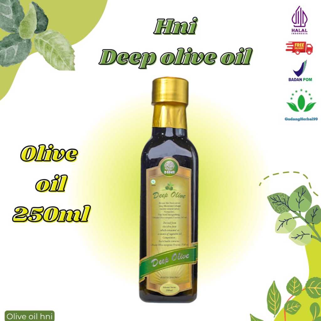 

HNI Deep Olive Extra Virgin Olive Oil 250 ml [Tanpa Outer Box] Untuk Kesehatan dan Perawatan Tubuh
