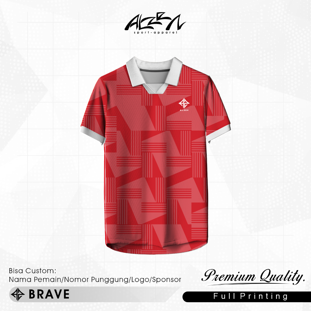 QH ALZENSTORE Jersey Timnas Garuda Baju Olahraga Merah Putih 17 Agustusan Kaos Sepakbola Futsal