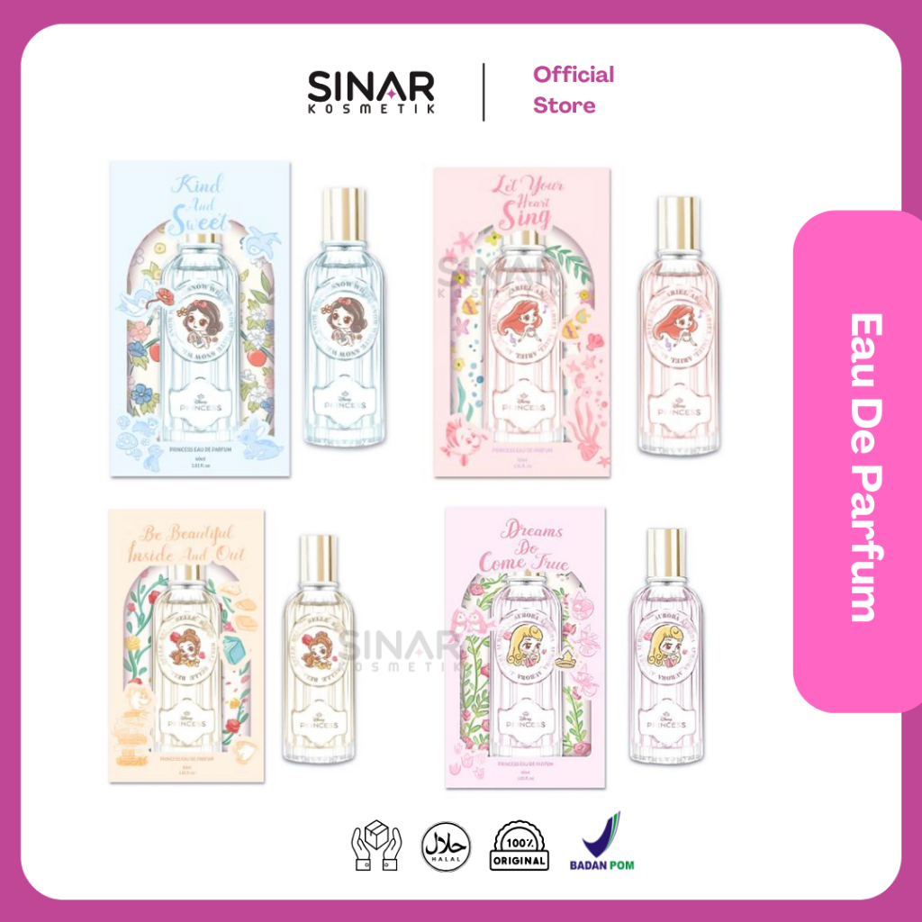 Miniso x Disney Princess EDP Fantasy Flower Eau de Parfum 60ml |  Perfum  / Parfum Wanita