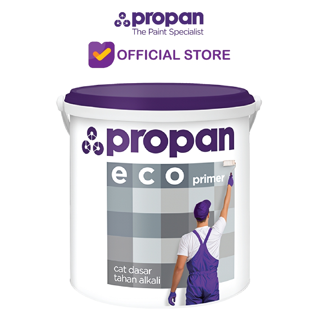 CAT DASAR INTERIOR PROPAN ECO PRIMER WARNA PUTIH UKURAN 25KG PAIL